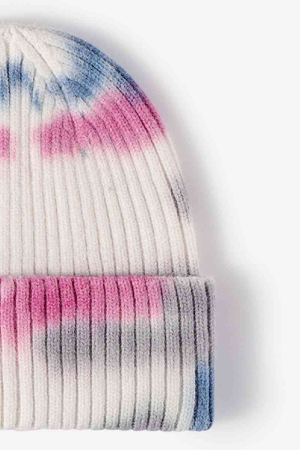 Tie-Dye Ribbed Knit Beanie - TRENDMELO