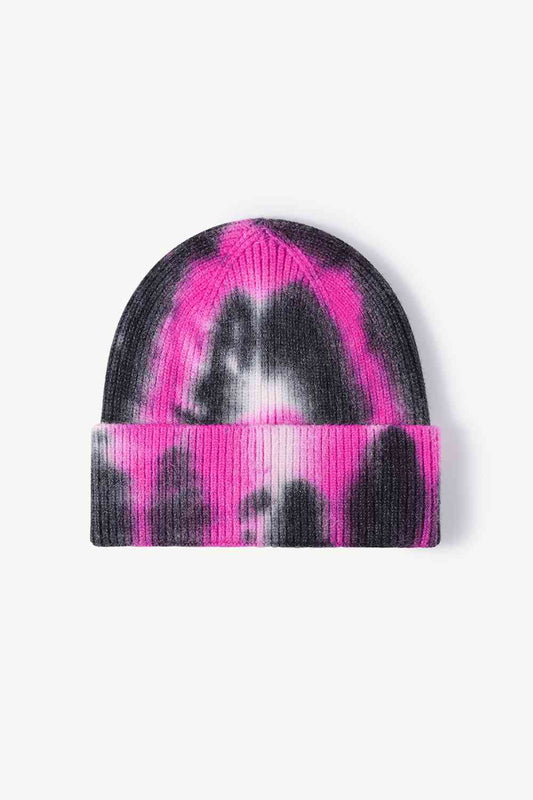 Tie-Dye Cuffed Knit Beanie - TRENDMELO