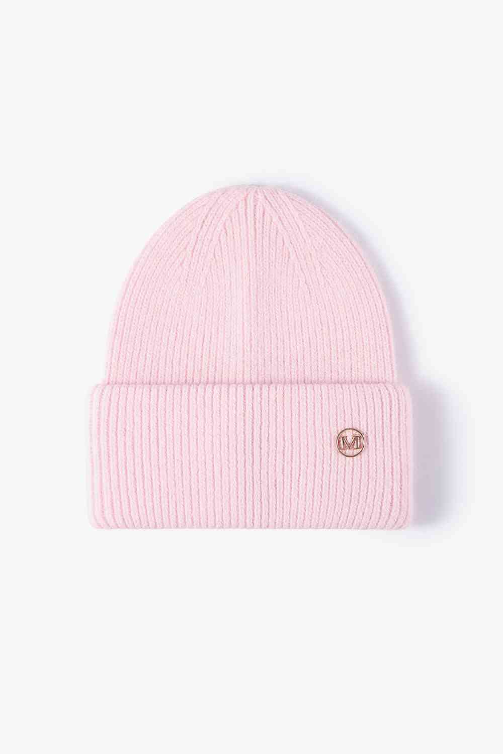 M Rib-Knit Cuff Beanie - TRENDMELO