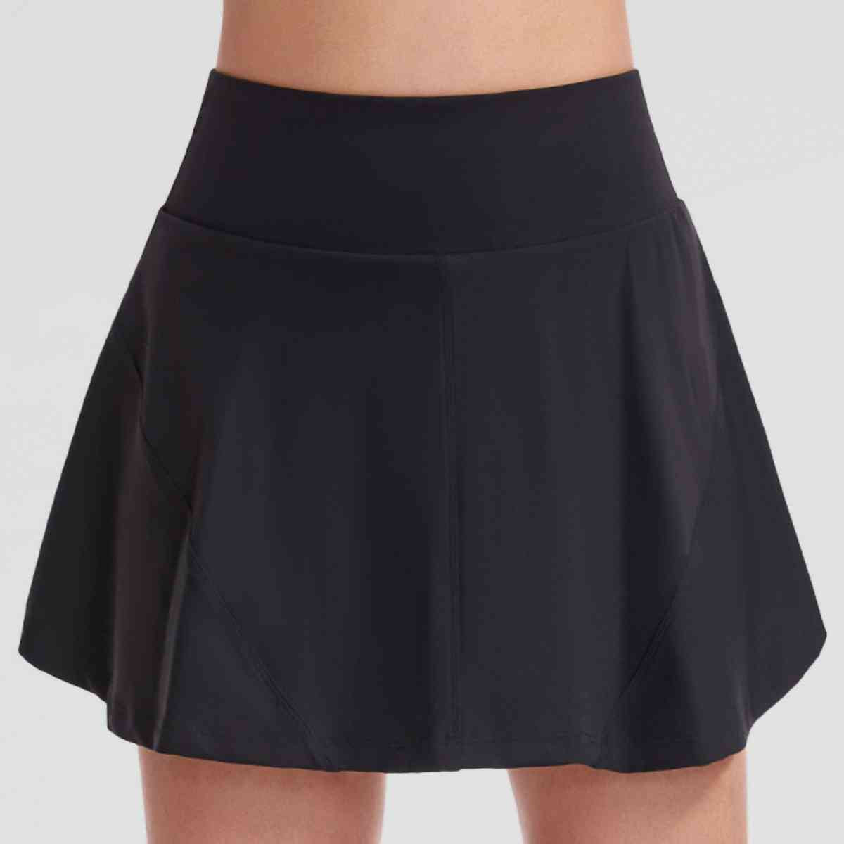 Wide Waistband Sports Skort - TRENDMELO