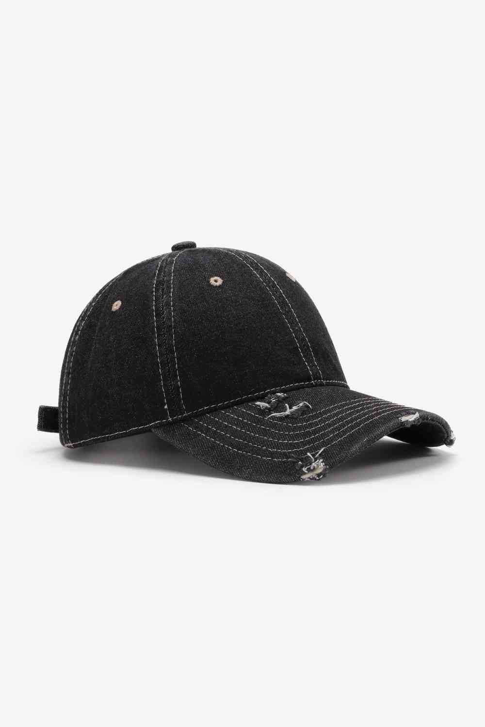 Distressed Adjustable Baseball Cap - TRENDMELO