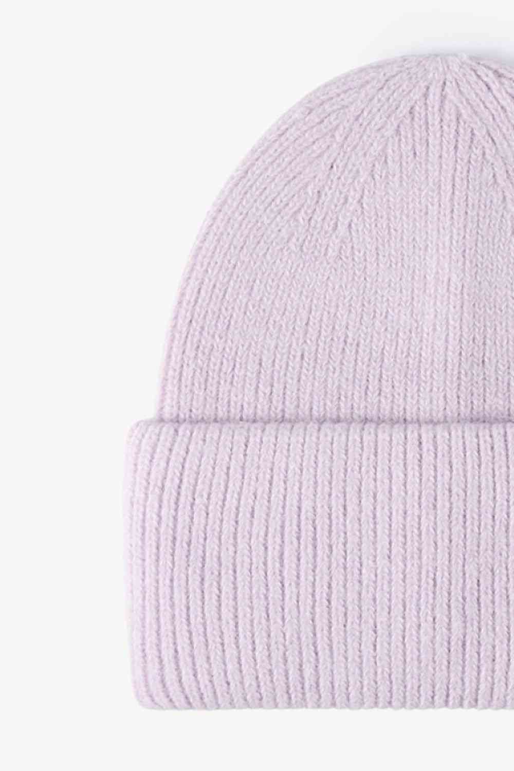 M Rib-Knit Cuff Beanie - TRENDMELO