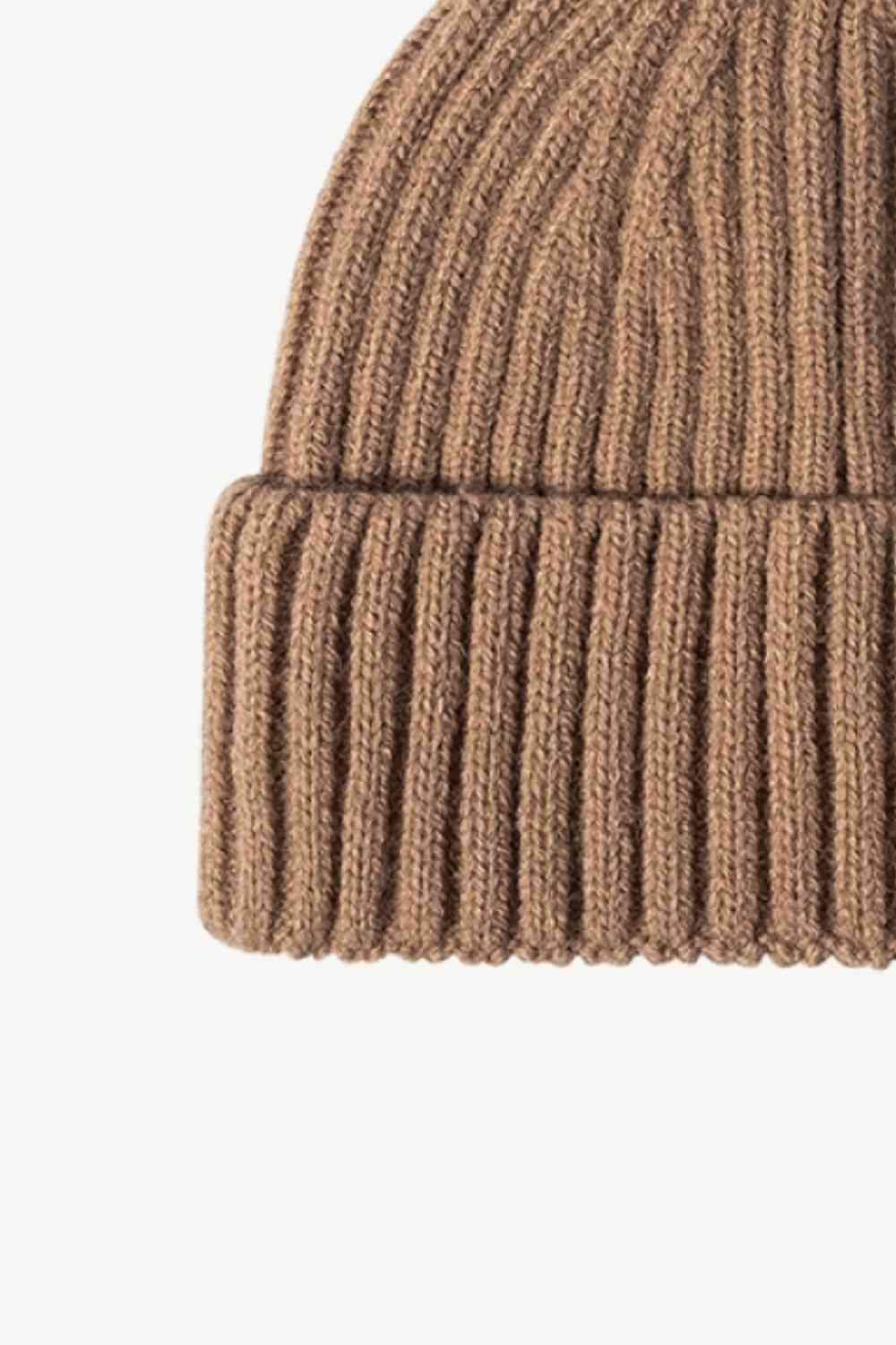 Rib-Knit Cuff Beanie - TRENDMELO