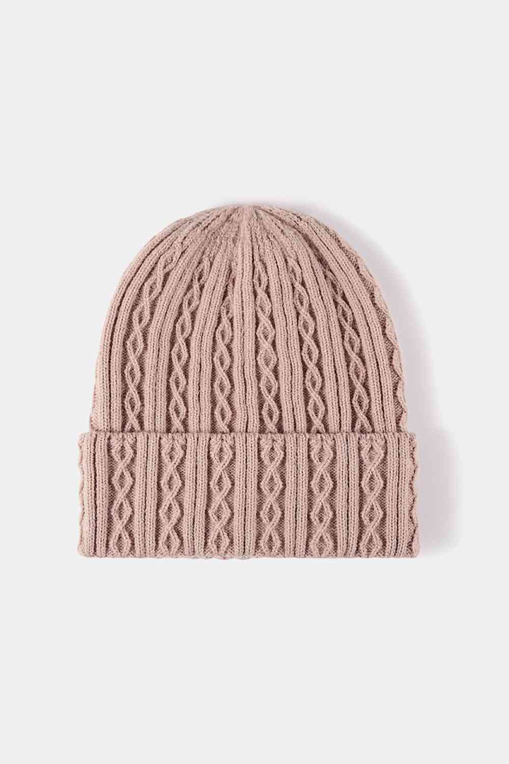 Mixed Knit Cuff Beanie - TRENDMELO