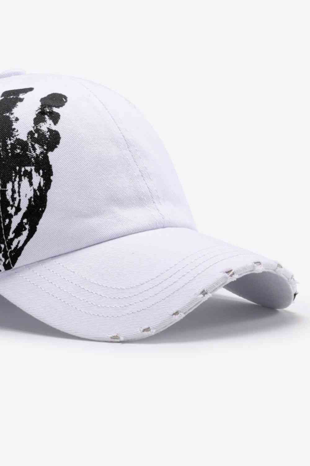 VIBRA Graphic Distressed Adjustable Baseball Cap - TRENDMELO