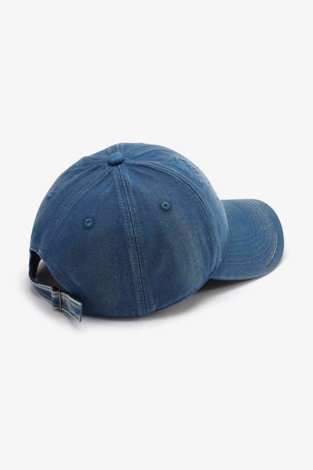 Distressed Adjustable Baseball Cap - TRENDMELO