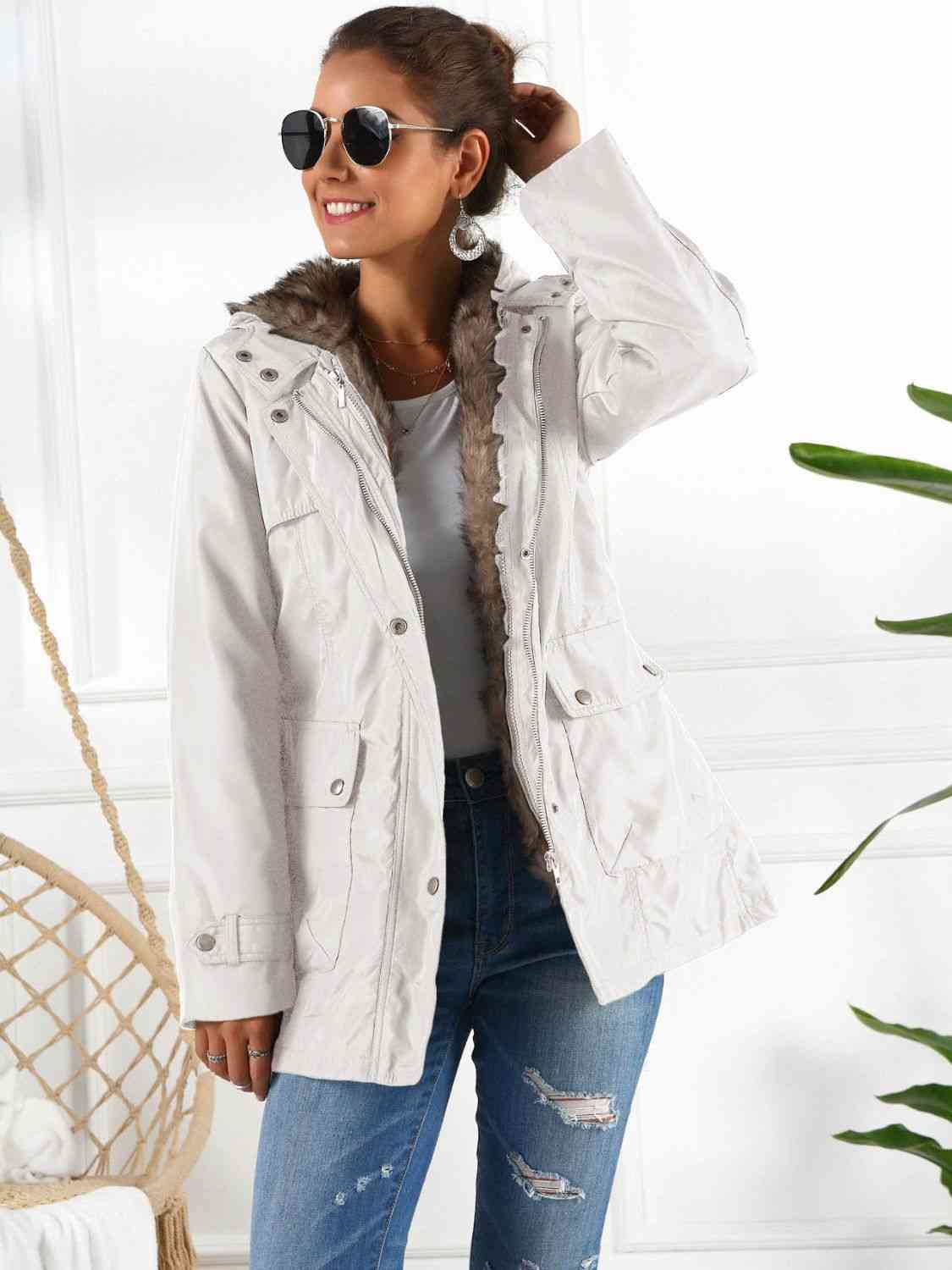 Full Size Hooded Jacket with Detachable Liner (Three-Way Wear) - TRENDMELO