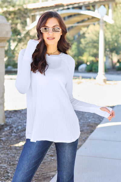 Basic Bae Full Size Round Neck Long Sleeve T-Shirt - TRENDMELO