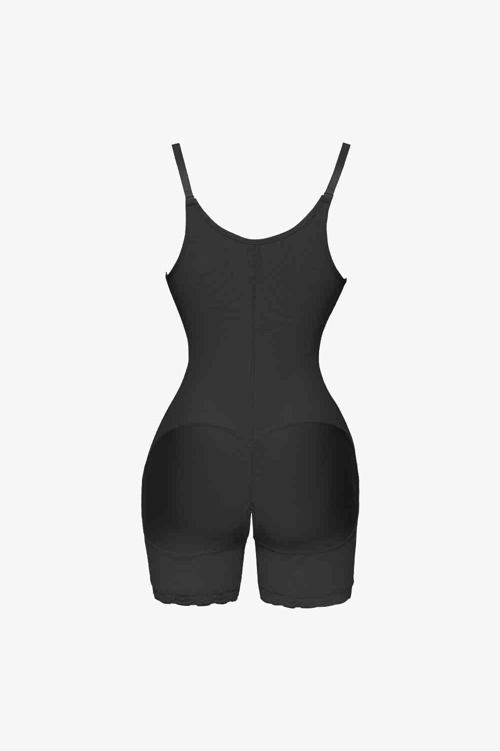 Full Size Side Zipper Under-Bust Shaping Bodysuit - TRENDMELO