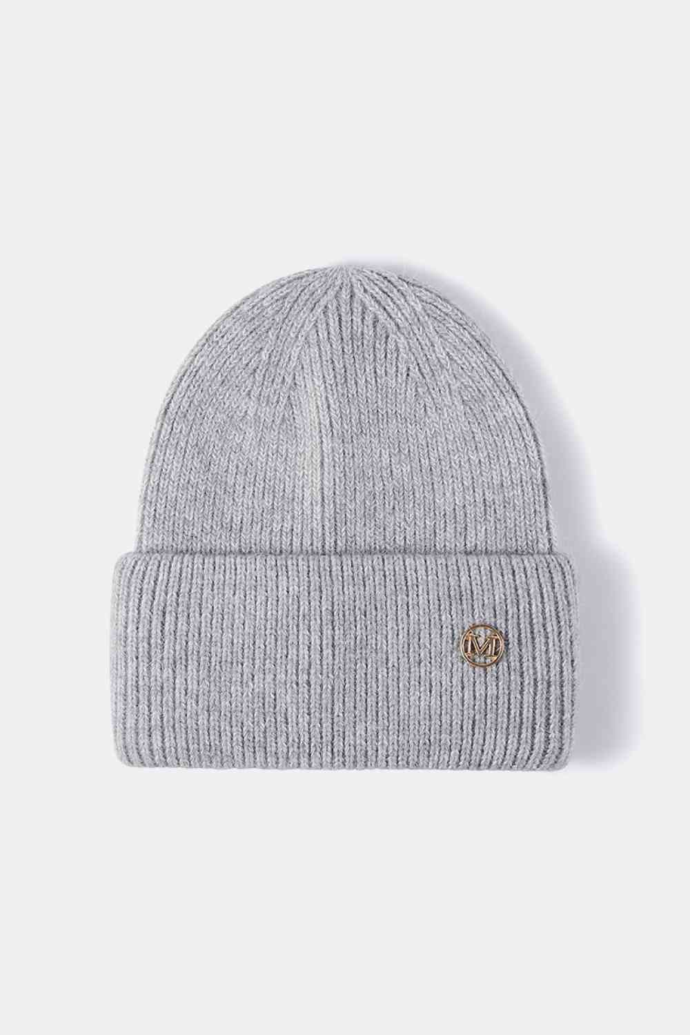 M Rib-Knit Cuff Beanie - TRENDMELO