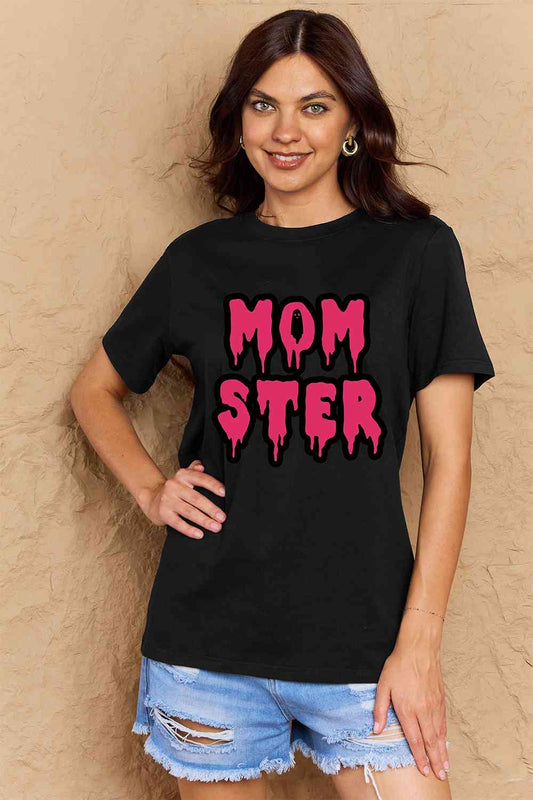 Simply Love Full Size MOM STER Graphic Cotton T-Shirt - TRENDMELO