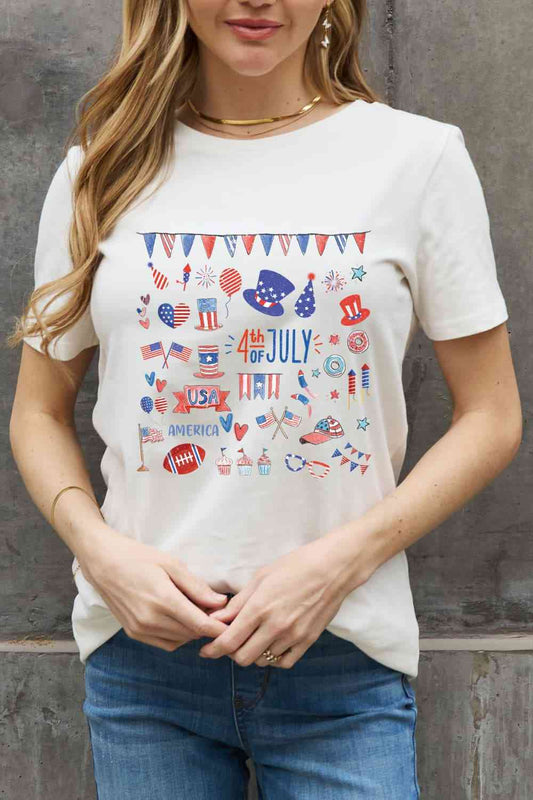 Simply Love 4TH OF JULY USA AMERICA Graphic Cotton Tee - TRENDMELO