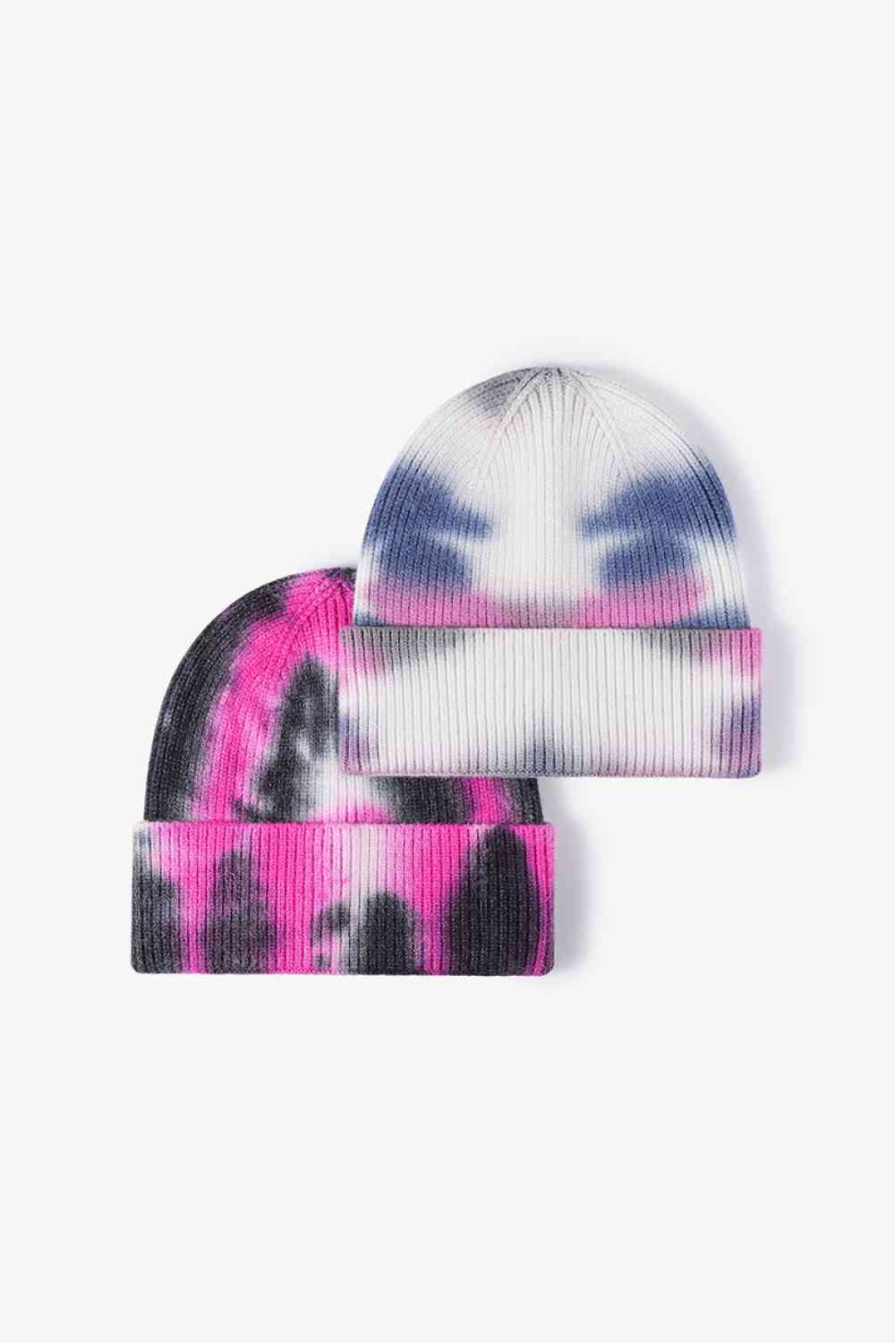 Tie-Dye Cuffed Knit Beanie - TRENDMELO