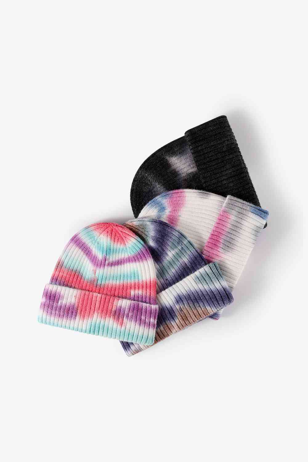 Tie-Dye Ribbed Knit Beanie - TRENDMELO