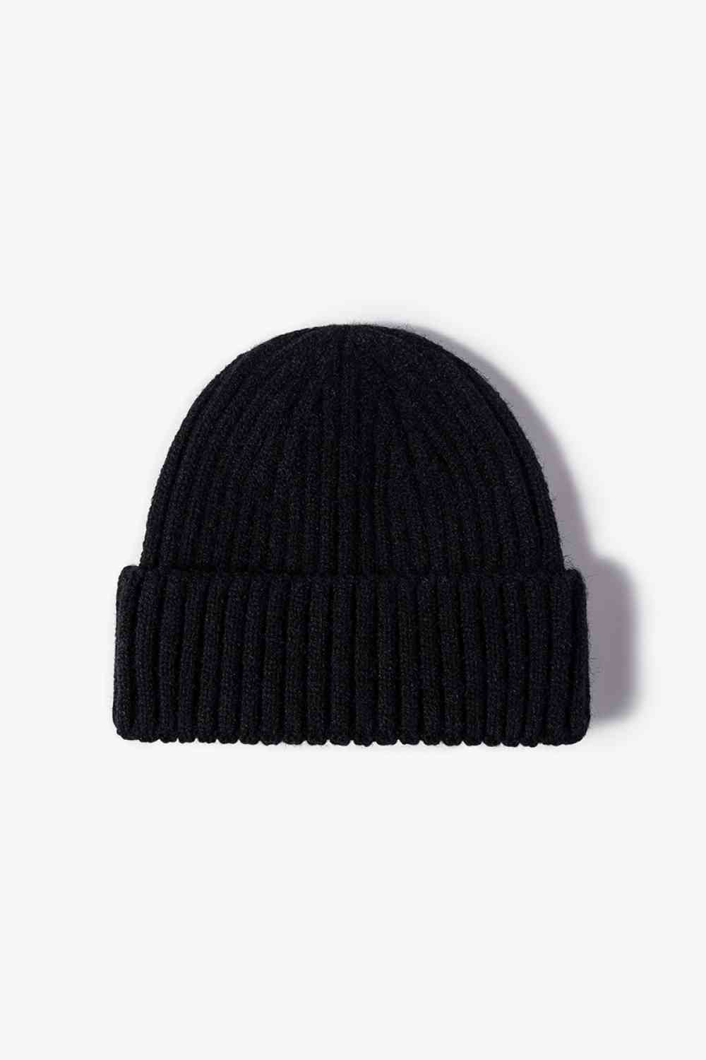 Rib-Knit Cuff Beanie - TRENDMELO