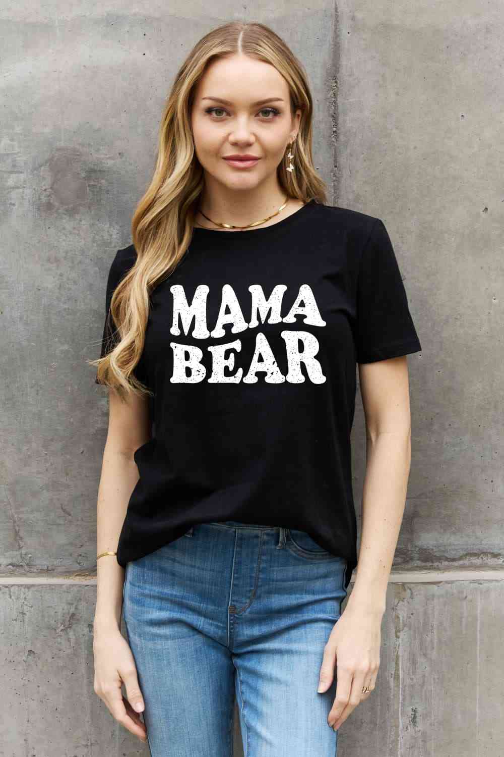 Simply Love MAMA BEAR Graphic Cotton Tee - TRENDMELO