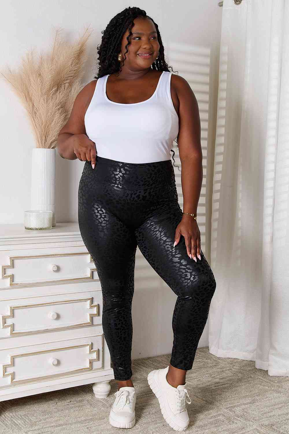 Double Take High Waist Leggings - TRENDMELO