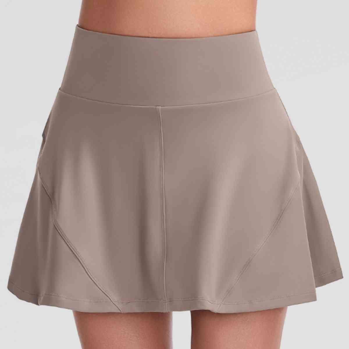 Wide Waistband Sports Skort - TRENDMELO