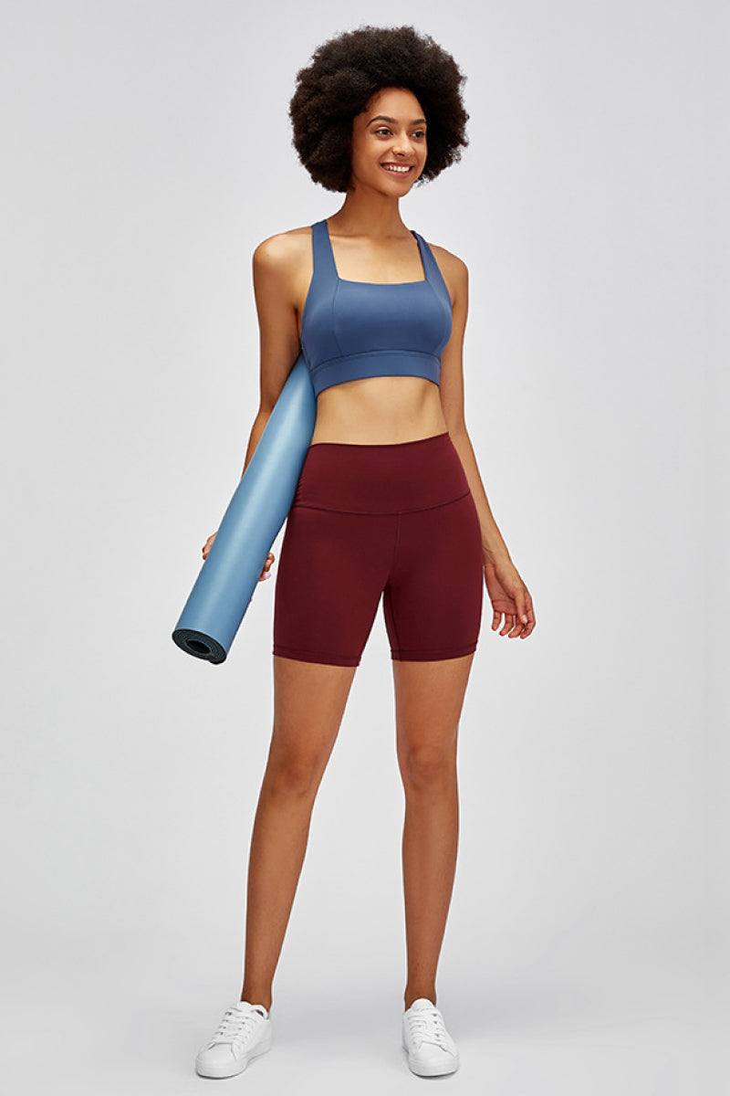 High Waist Training Shorts - TRENDMELO