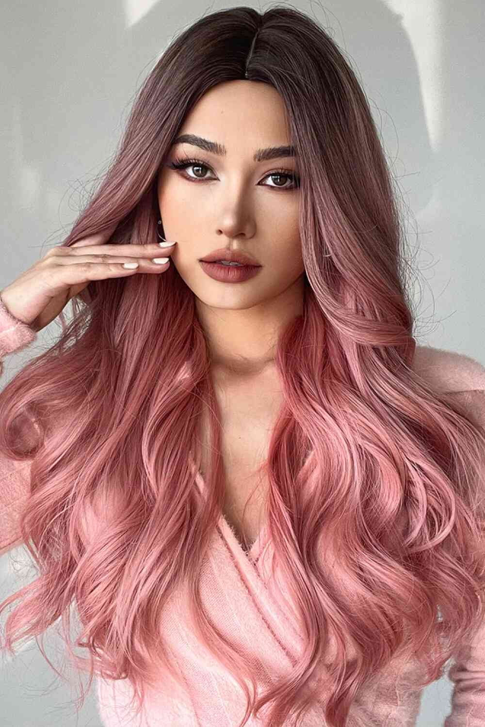 Fashion Wave Synthetic Long Wigs in Pink 26'' - TRENDMELO