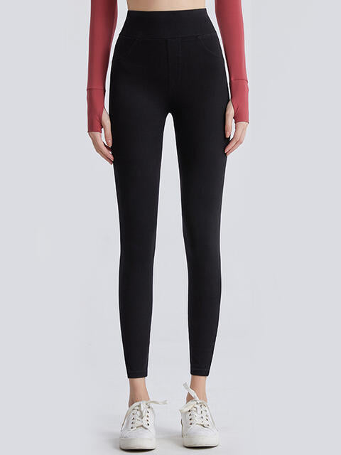 Wide Waistband Sports Leggings - TRENDMELO