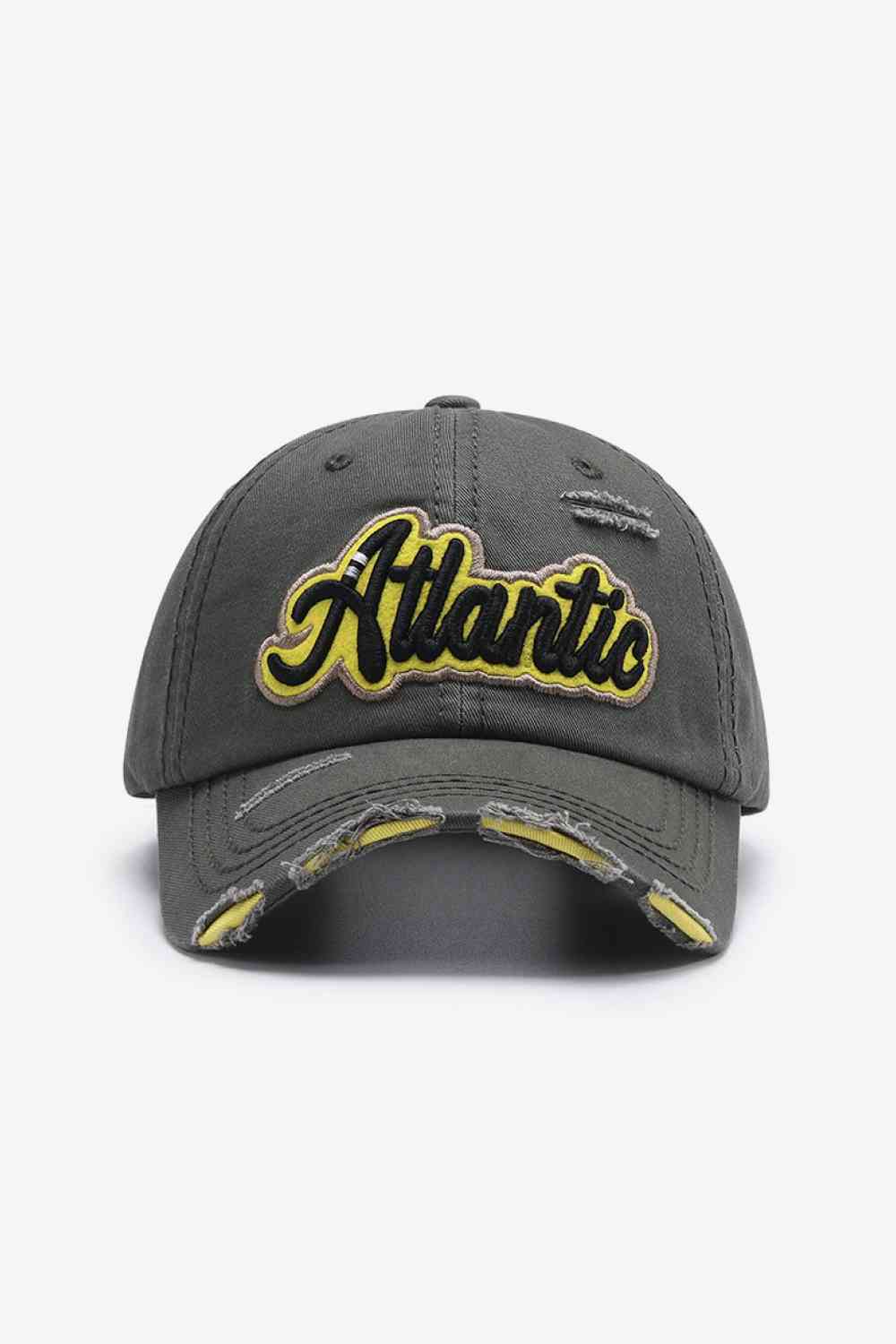 ATLANTIC Graphic Distressed Baseball Cap - TRENDMELO