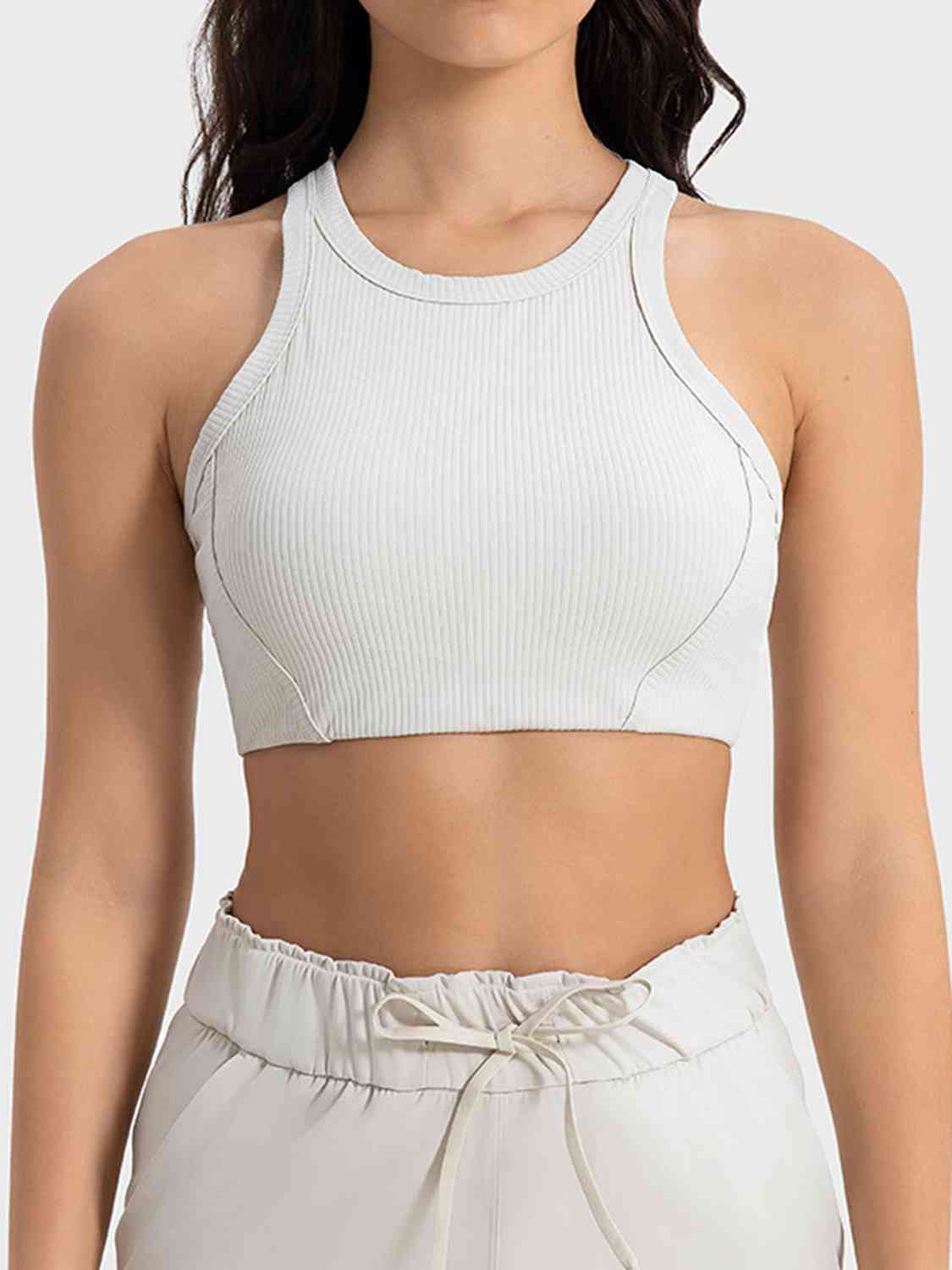 Wide Strap Cropped Sport Tank - TRENDMELO