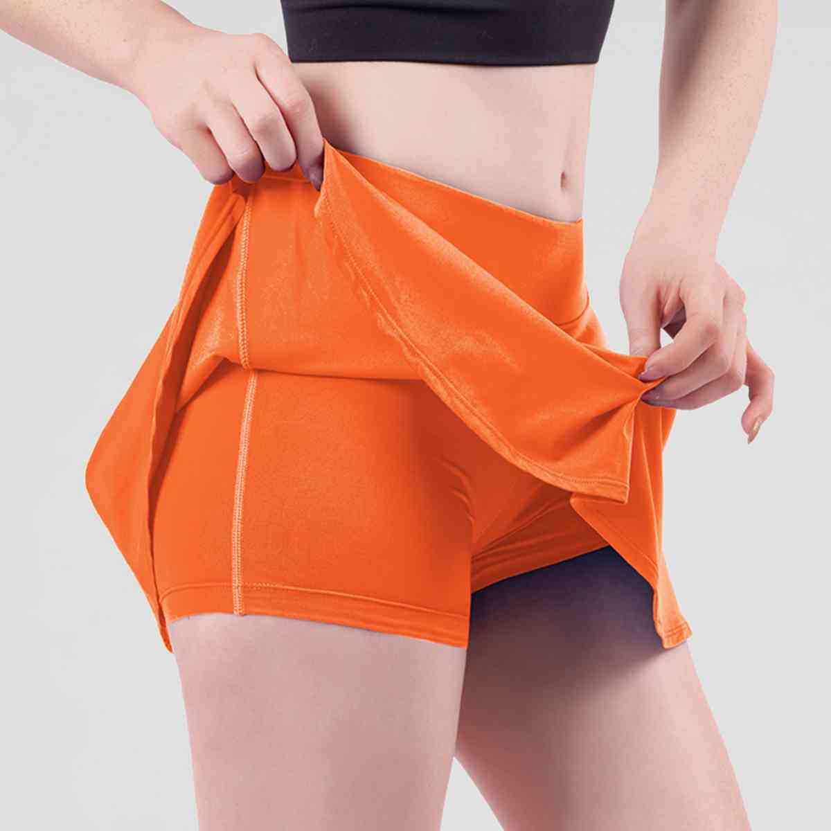 Wide Waistband Sports Skort - TRENDMELO