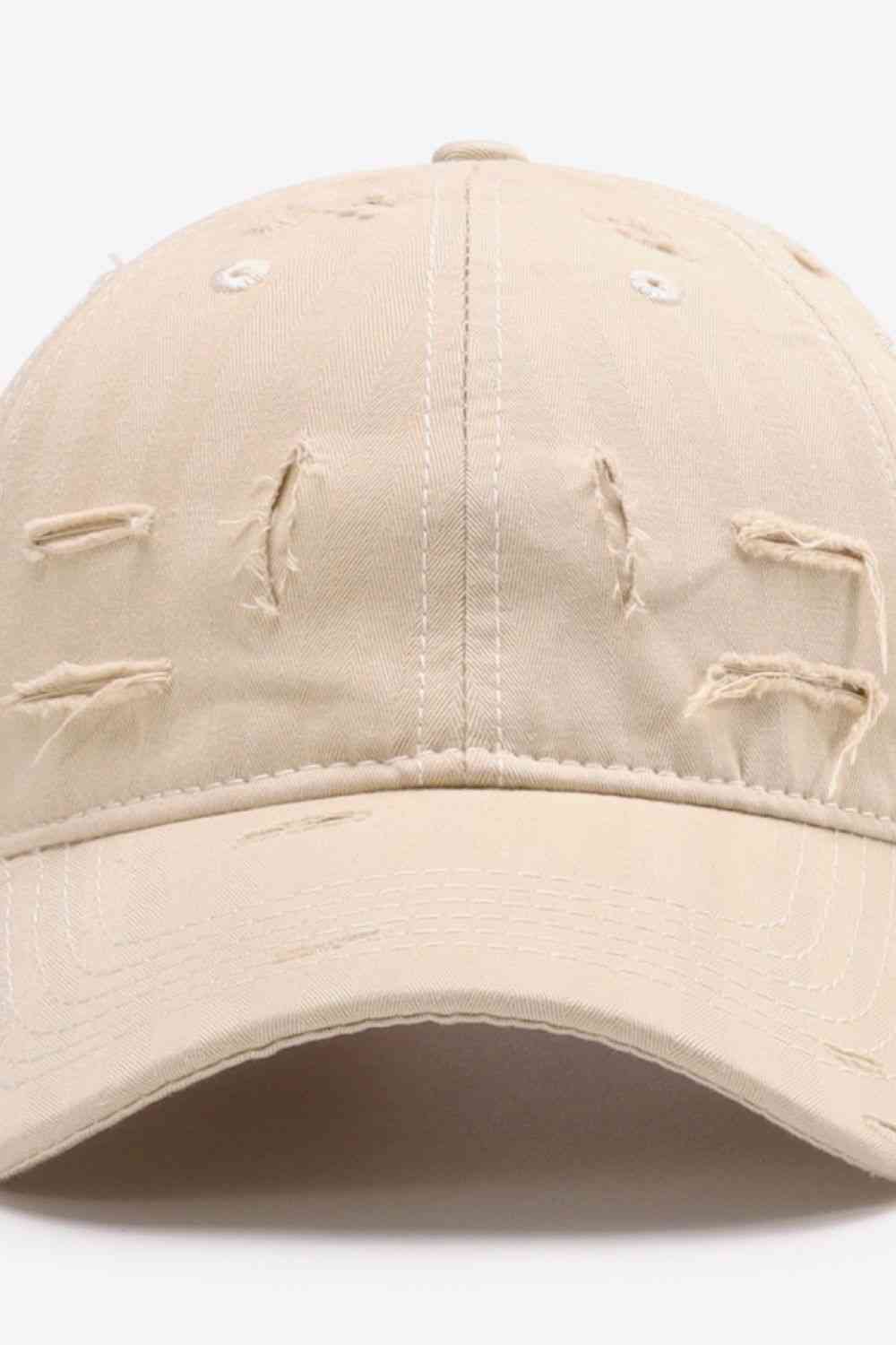 Distressed Adjustable Baseball Cap - TRENDMELO