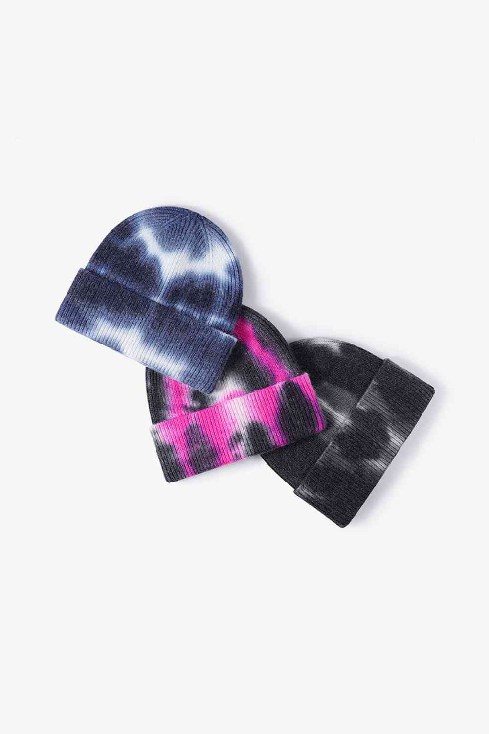 Tie-Dye Cuffed Knit Beanie - TRENDMELO