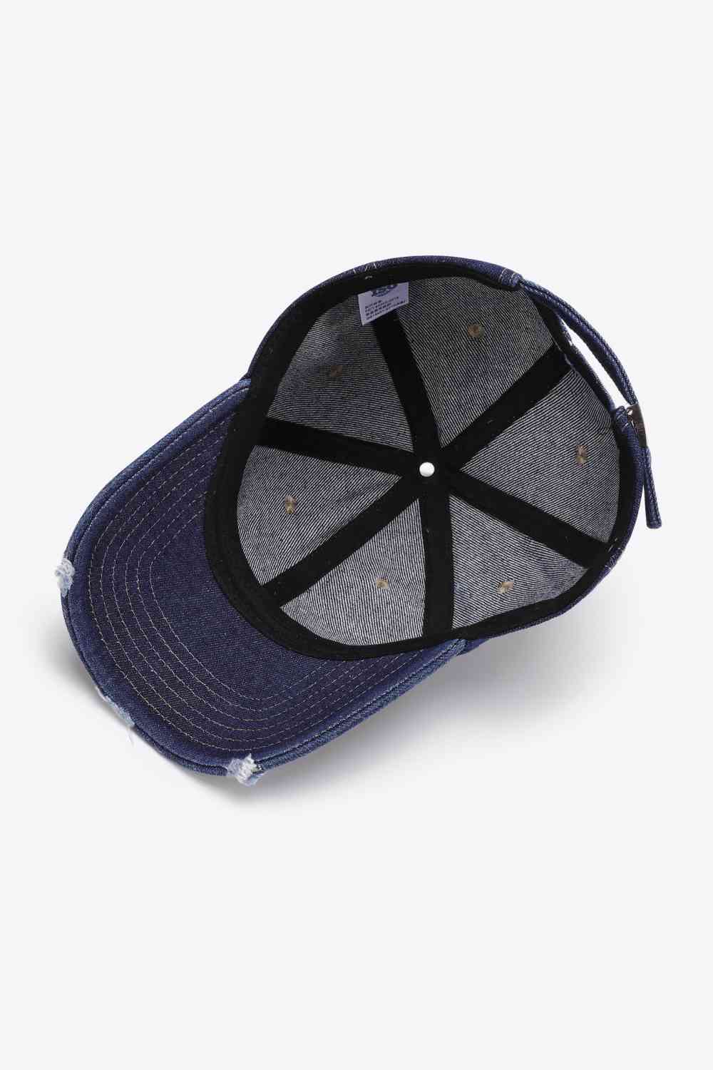 Distressed Adjustable Baseball Cap - TRENDMELO