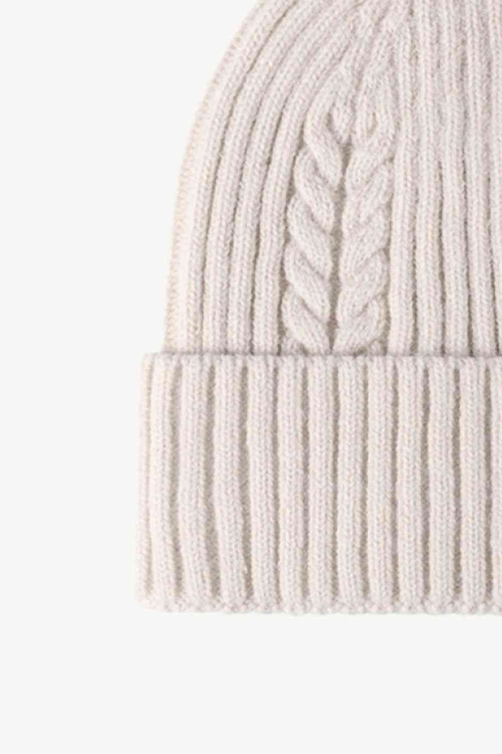 Cable-Knit Cuff Beanie - TRENDMELO