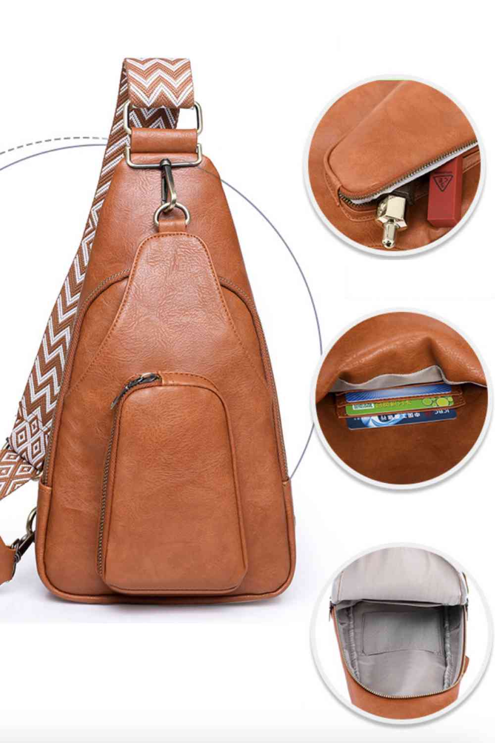 Adored Take A Trip PU Leather Sling Bag - TRENDMELO