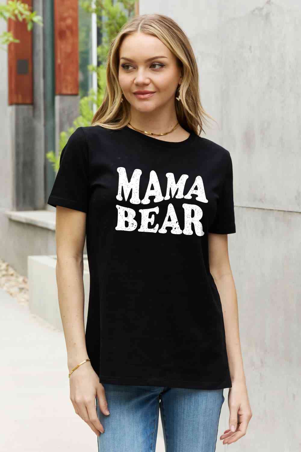 Simply Love MAMA BEAR Graphic Cotton Tee - TRENDMELO