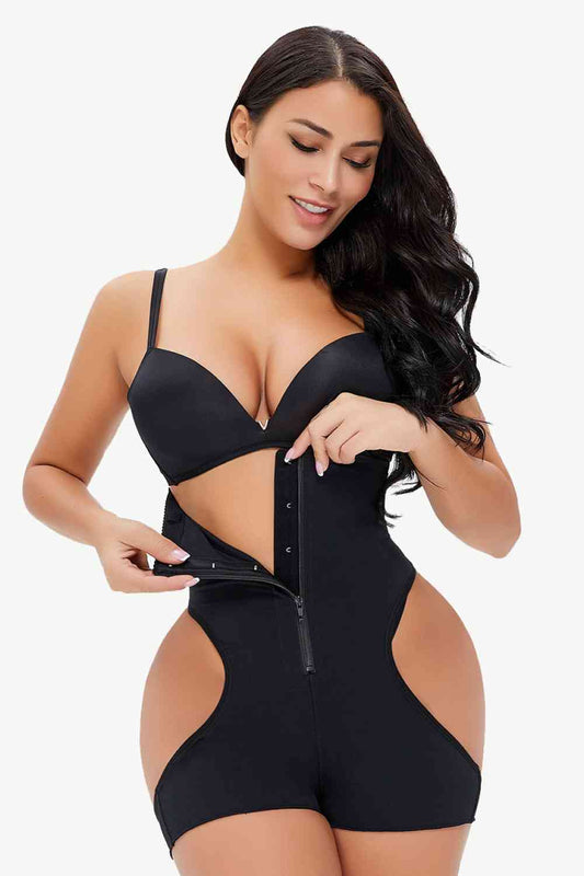 Full Size Cutout Under-Bust Shaping Bodysuit - TRENDMELO