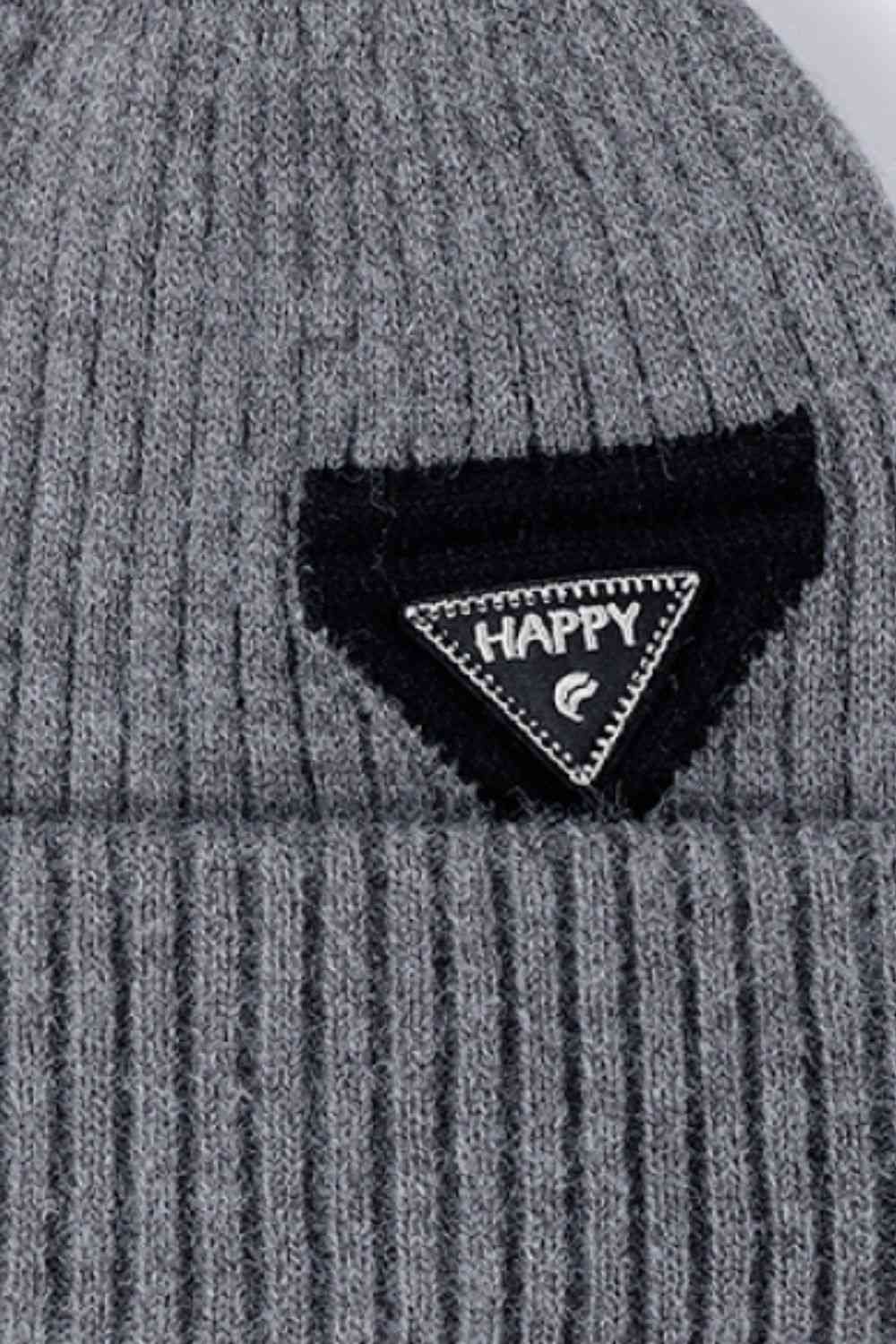 HAPPY Contrast Beanie - TRENDMELO