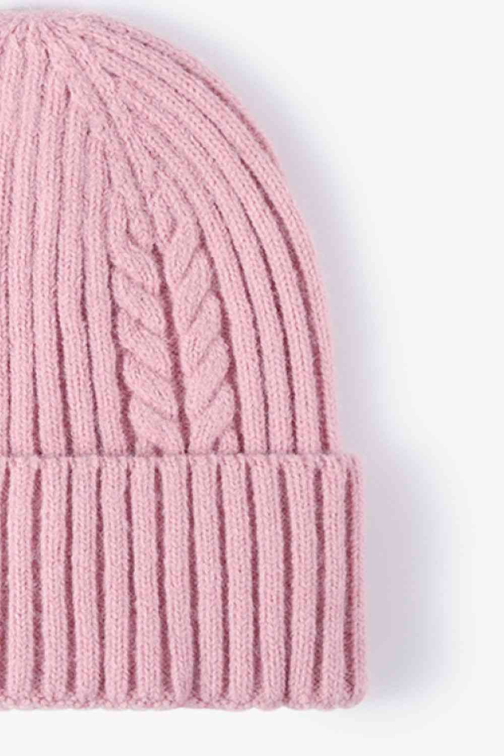 Cable-Knit Cuff Beanie - TRENDMELO