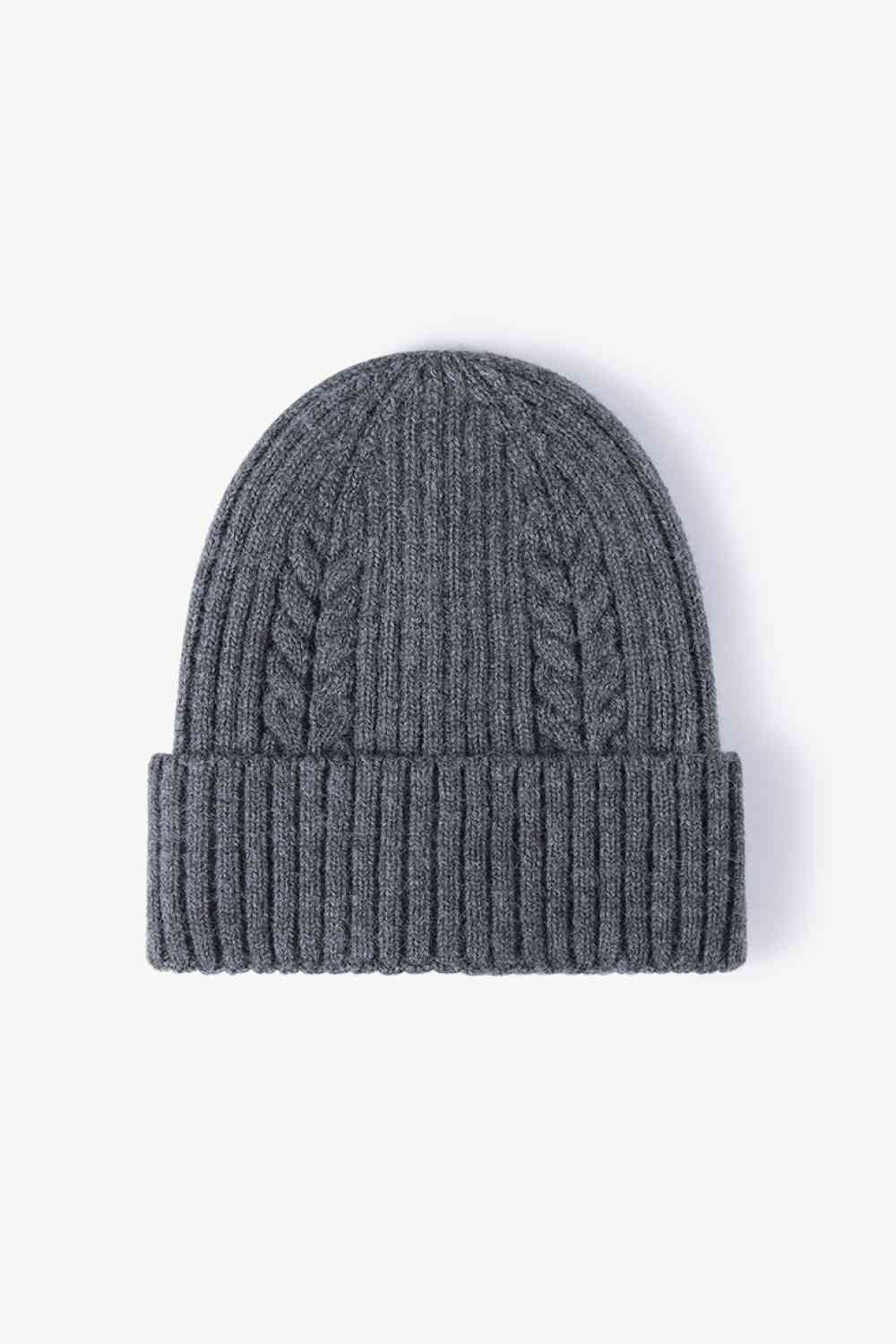 Cable-Knit Cuff Beanie - TRENDMELO