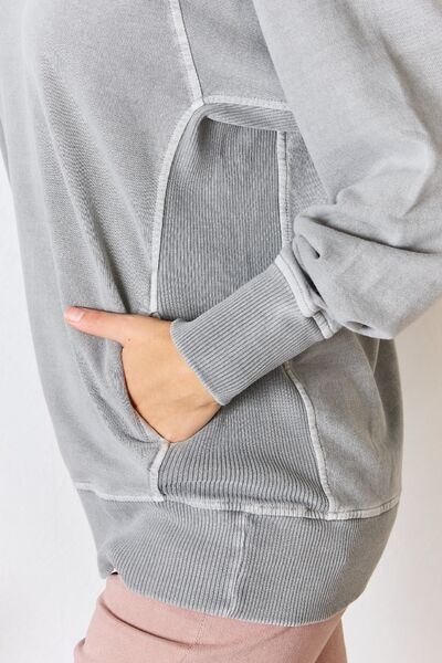 Zenana French Terry Long Sleeve Sweatshirt - TRENDMELO