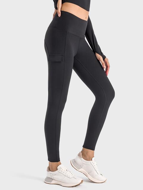 Wide Waistband Sports Leggings - TRENDMELO