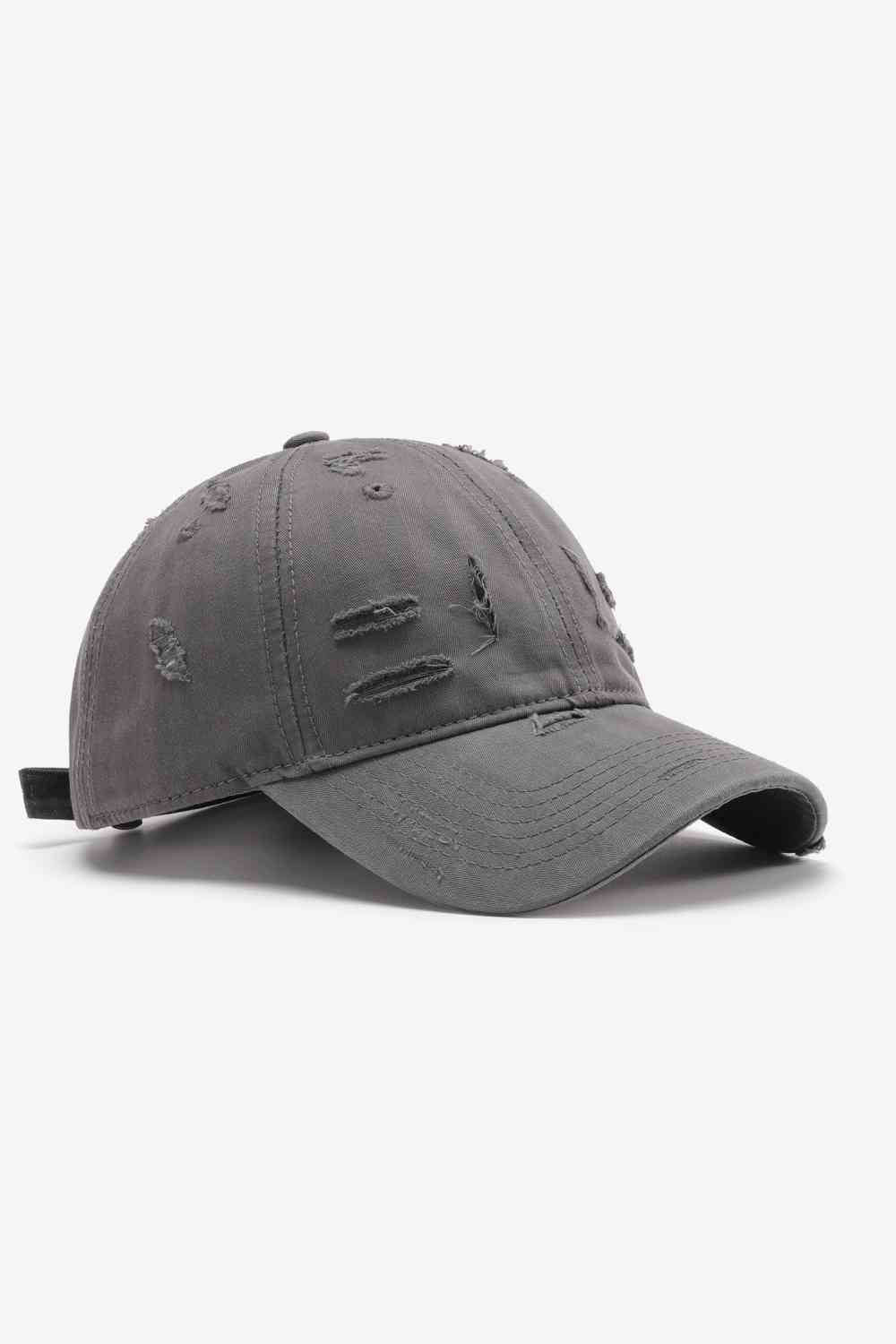 Distressed Adjustable Baseball Cap - TRENDMELO