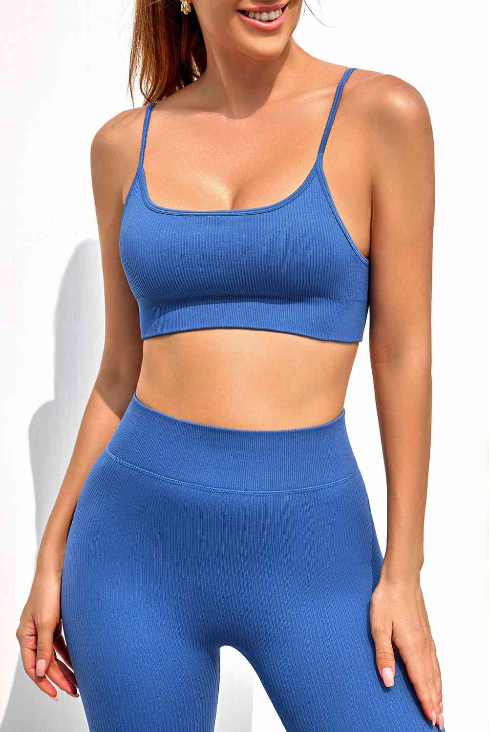 Spaghetti Strap Sports Bra - TRENDMELO