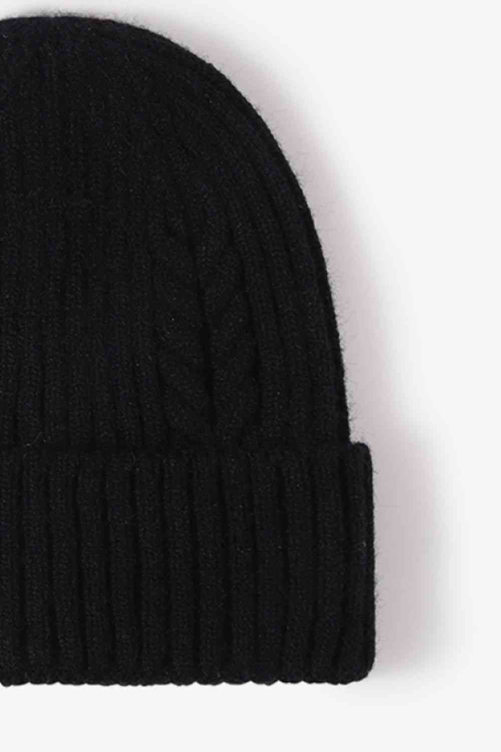 Cable-Knit Cuff Beanie - TRENDMELO