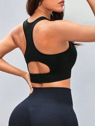 Cutout Racerback Scoop Neck Active Tank - TRENDMELO