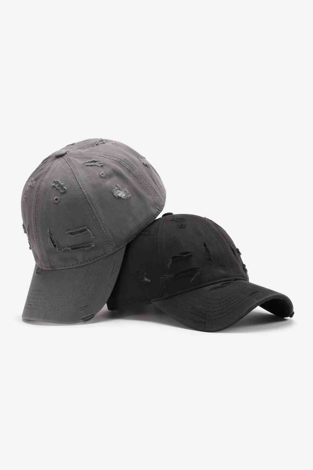 Distressed Adjustable Baseball Cap - TRENDMELO