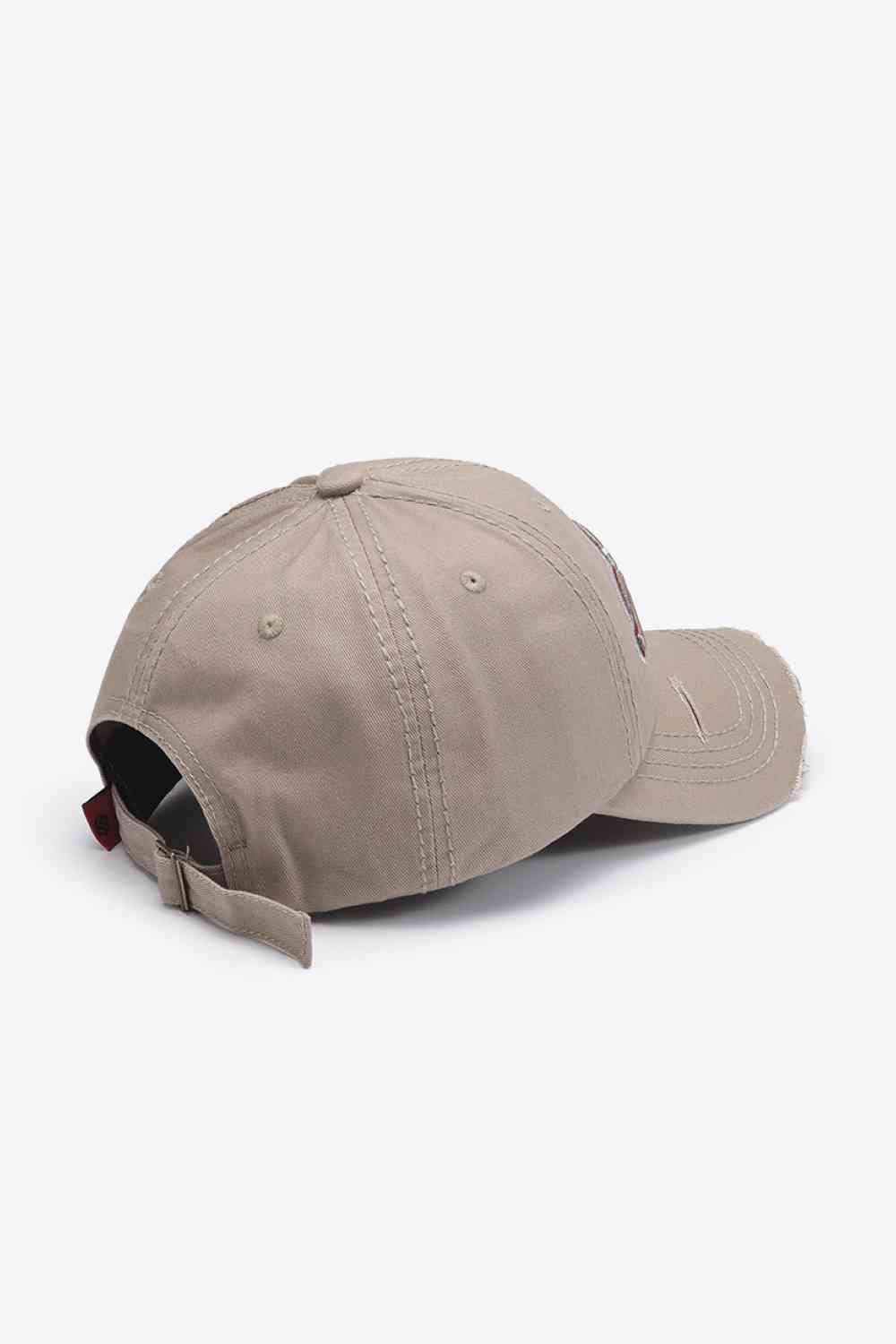 ATLANTIC Graphic Distressed Baseball Cap - TRENDMELO