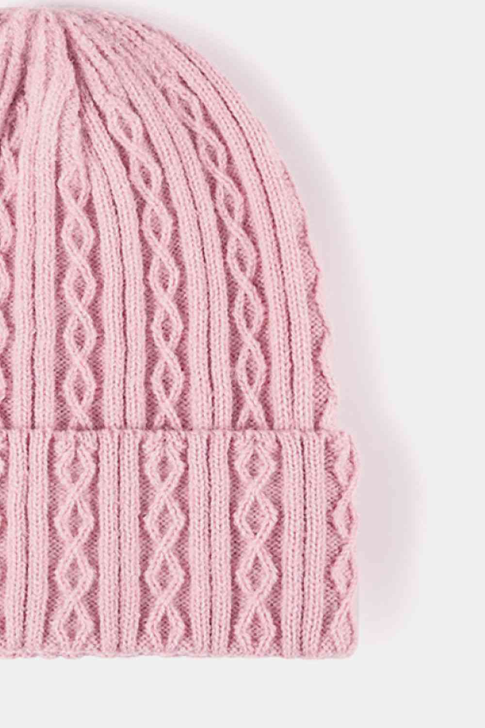 Mixed Knit Cuff Beanie - TRENDMELO