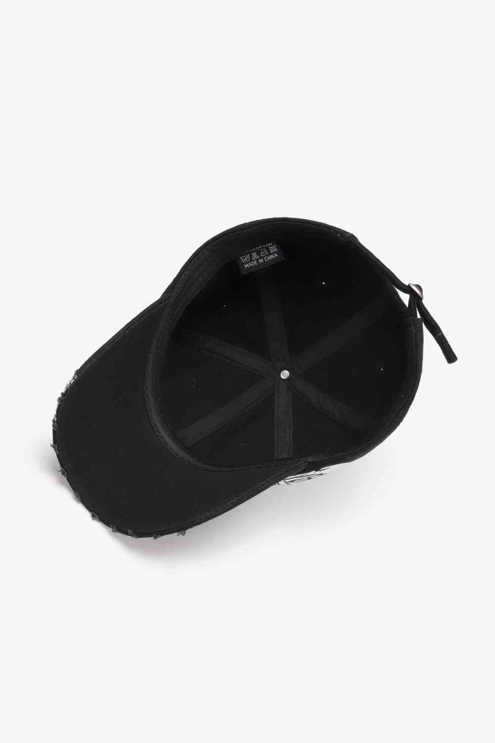 VIBRA Graphic Distressed Adjustable Baseball Cap - TRENDMELO