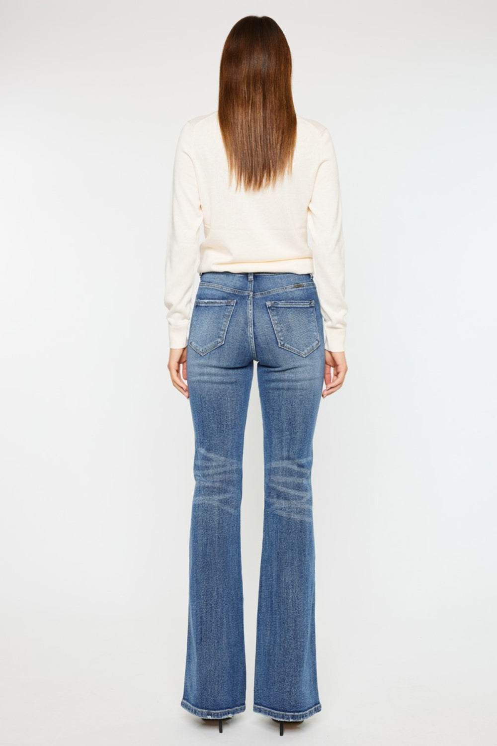 Kancan Cat's Whiskers High Waist Flare Jeans - TRENDMELO