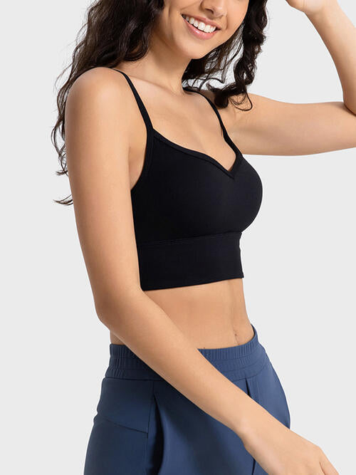 Spaghetti Strap Sport Bra - TRENDMELO